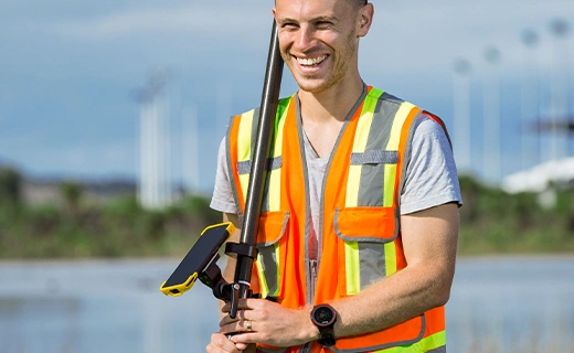 Trimble TDC6 Data Collector on pole
