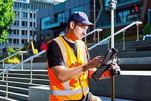 Trimble TSC7 on Survey Pole