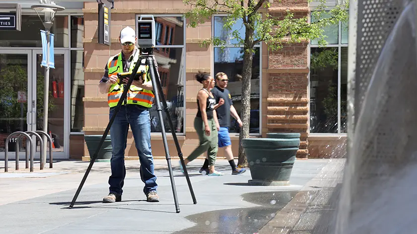 3D laser scanning system.